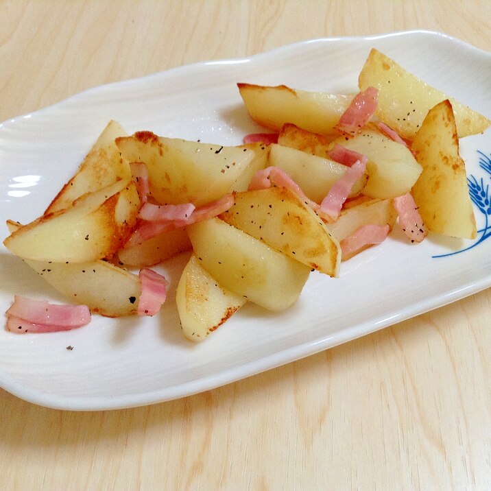 じゃがいも ベーコンのあらびきこしょう炒め レシピ 作り方 By Youmi115 楽天レシピ